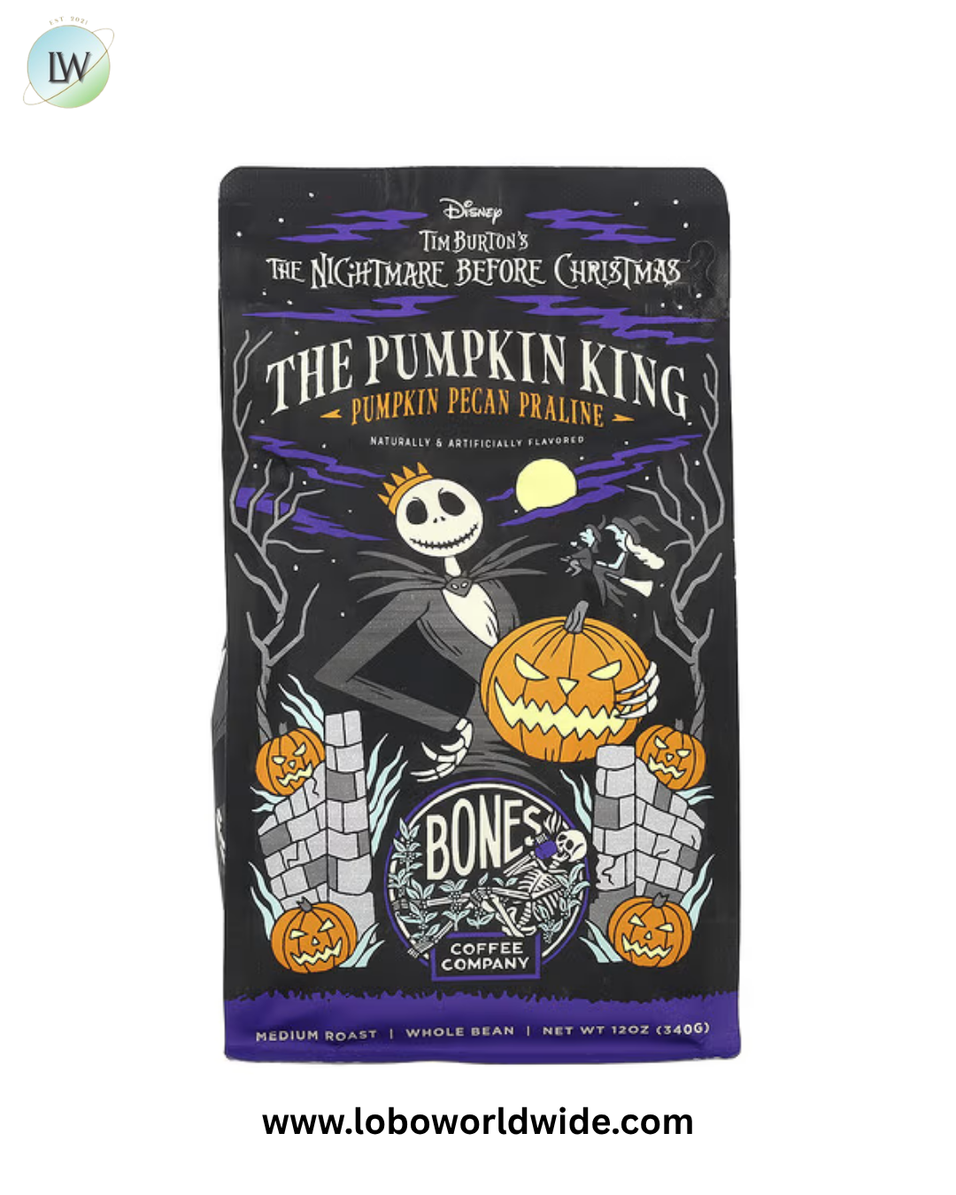 Bones Coffee Company, Whole Bean, Medium Roast, 12 oz (340 g)
