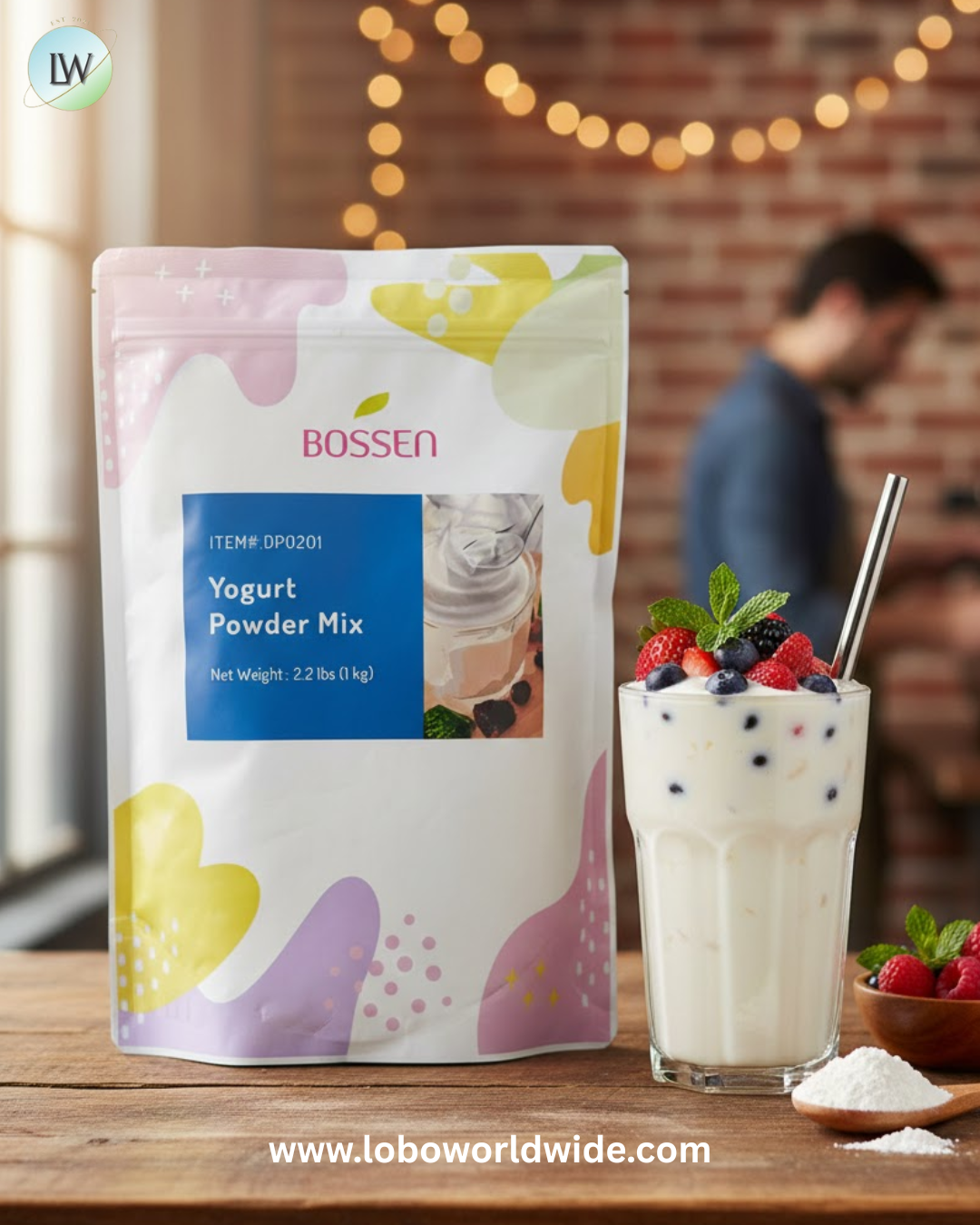 Bossen 2.2 lb. Powder Mix - 20/Case (Various Flavors)