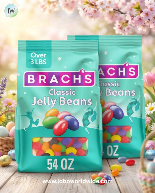 Brach's Classic Jelly Beans, Candy, Assorted Flavors, Bulk Bag, 54 oz (2 ct)