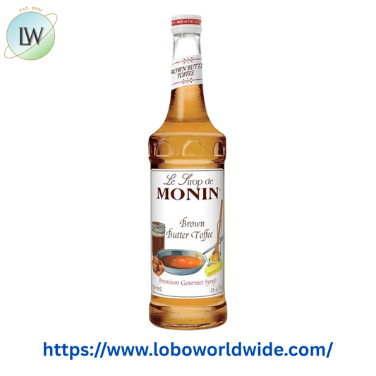Monin Premium Brown Butter Toffee Flavoring Syrup 750 mL