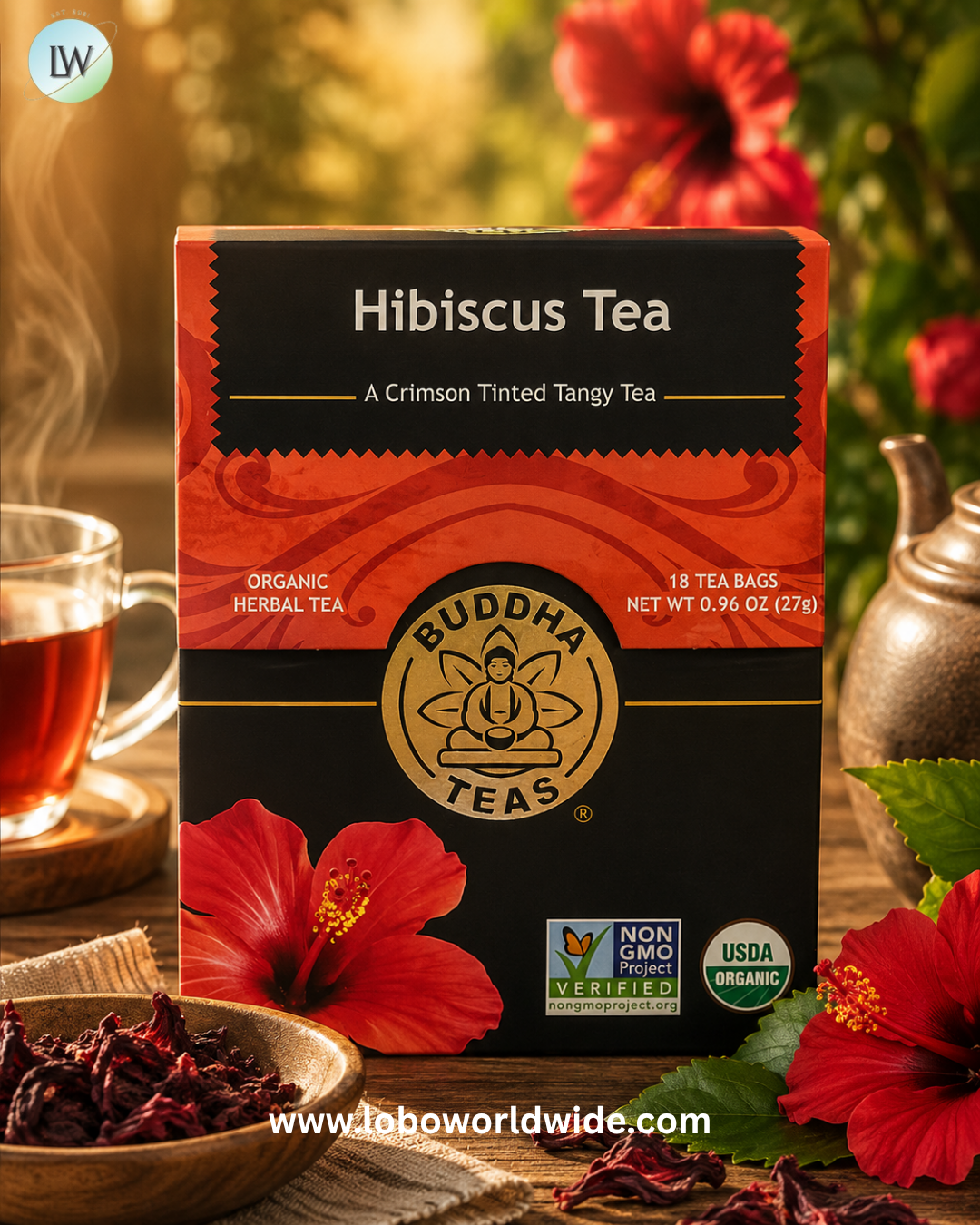 Buddha Teas, Organic Herbal Tea, Caffeine Free, 18 Tea Bags