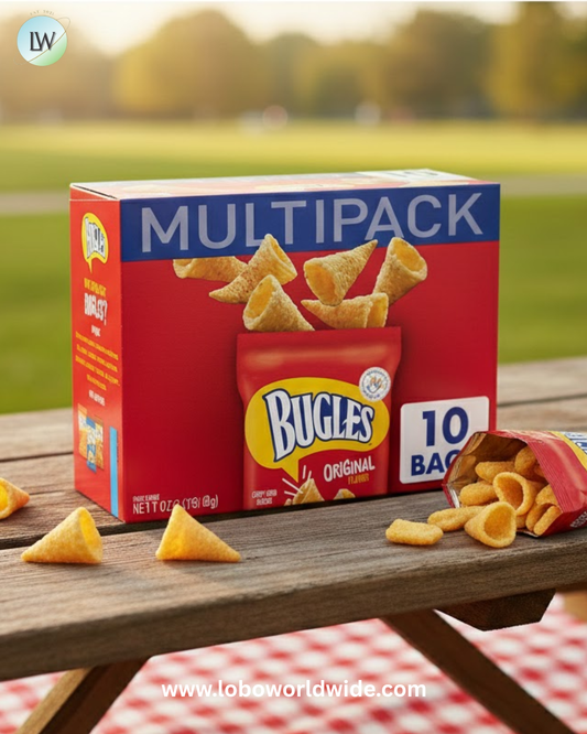 Bugles Crispy Corn Snacks, Original Flavor, Snack Bag, 8.75 oz 10 Bags
