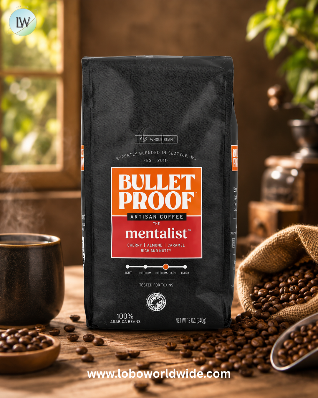 BulletProof, Artisan Coffee, Whole Bean, 12 oz (340 g)