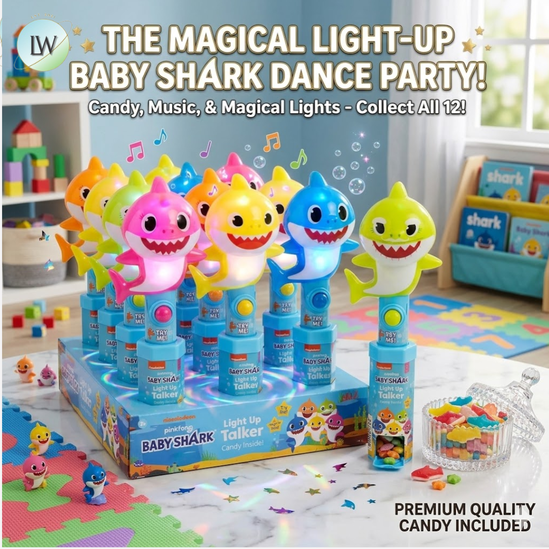 Baby Shark Light Up Talker With Dextrose - 12ct