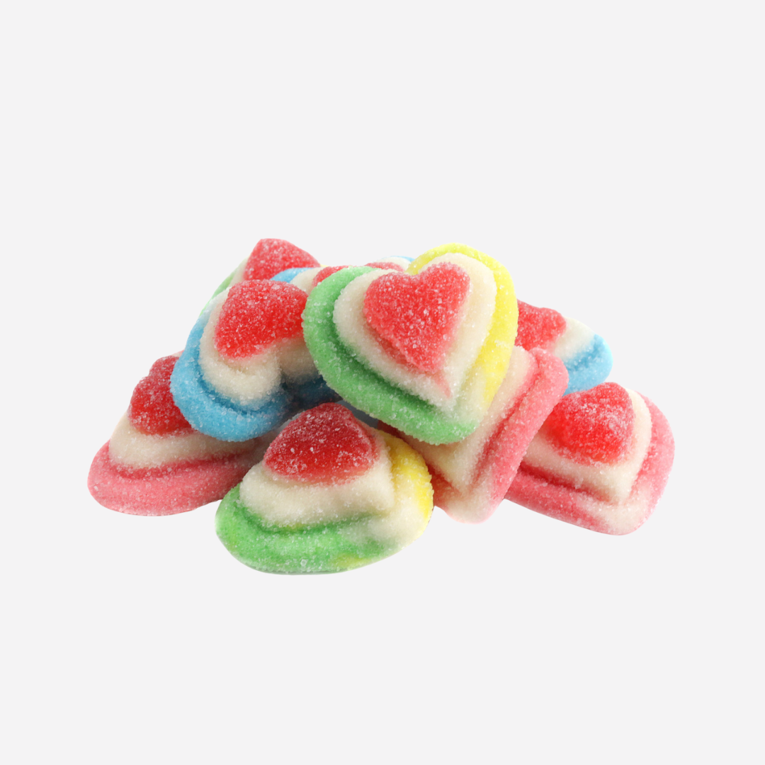 Gummy Hearts Triple Layer - 1lb.
