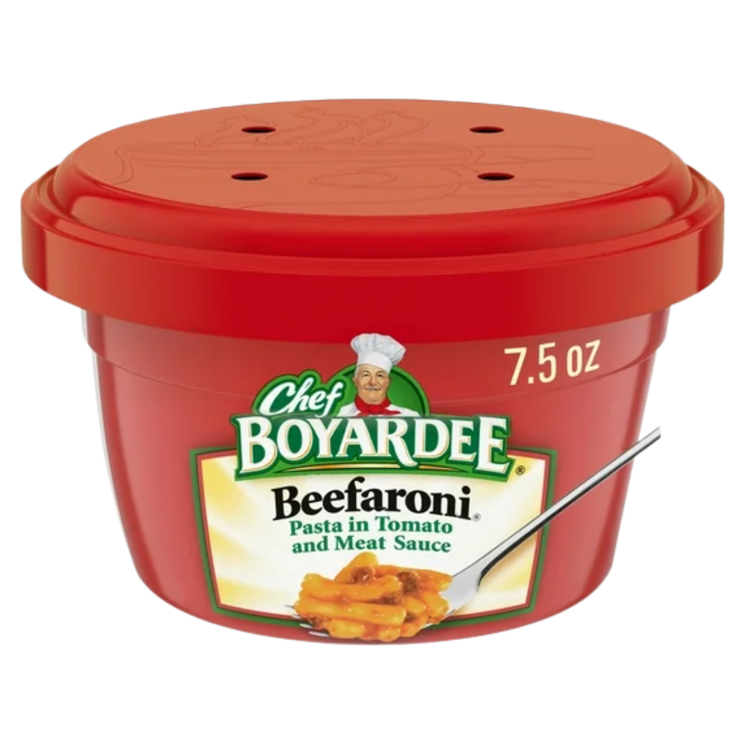 Chef Boyardee Beefaroni Pasta, Microwave Food, 7.5 OZ Microwaveable Bowl (12 Bowls)