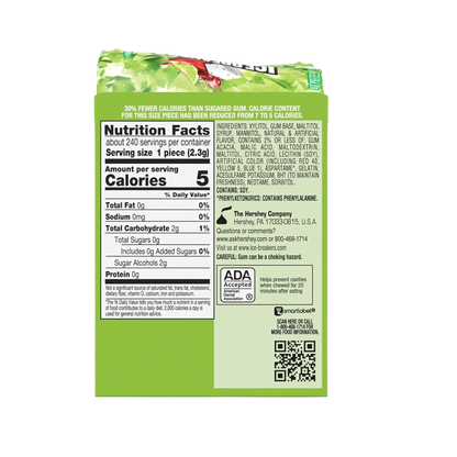 ICE BREAKERS Ice Cubes Cherry Limeade Sugar Free Chewing Gum Bottles, 3.24 oz (6 Count, 40 Pieces)