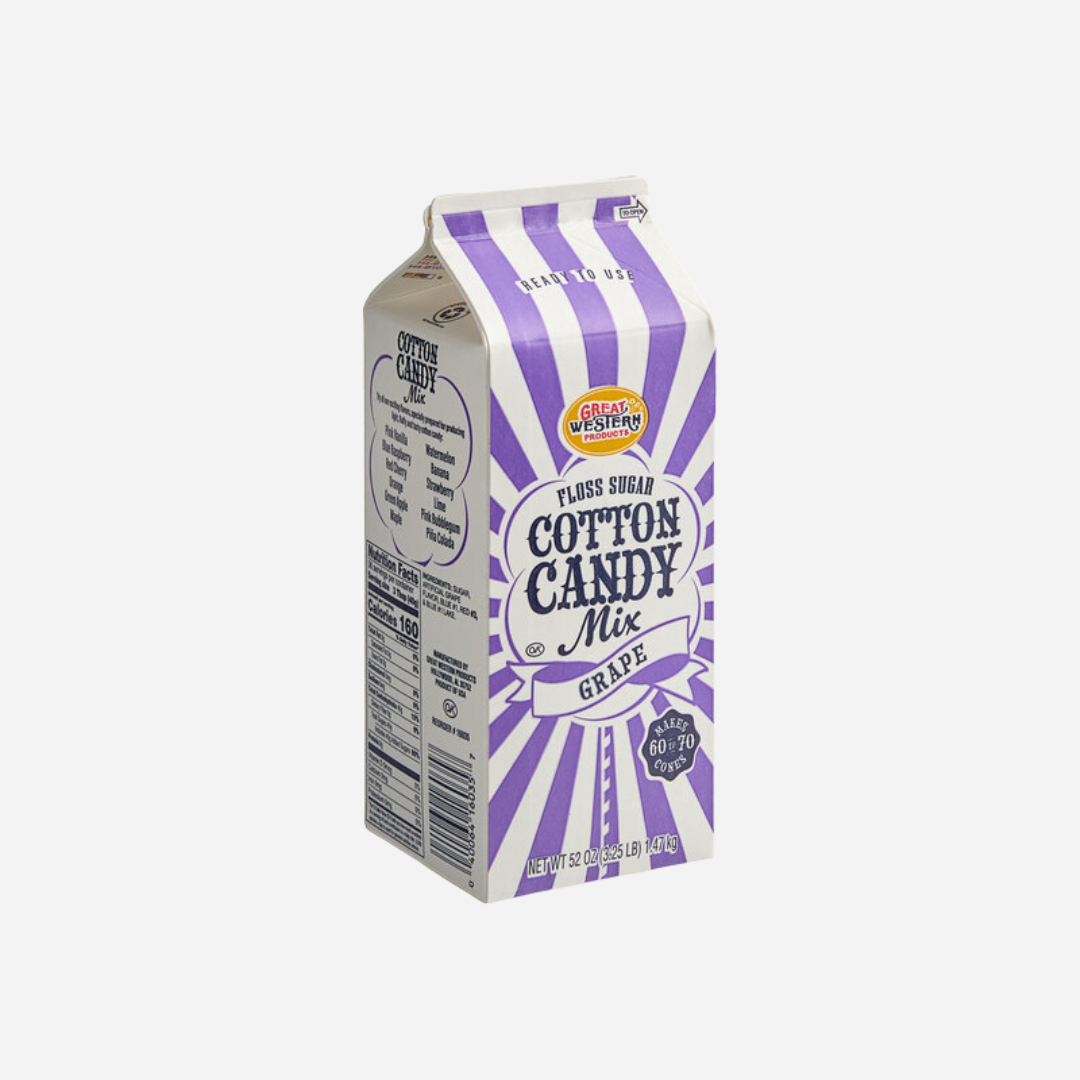 Great Western 1/2 Gallon Carton Purple Grape Cotton Candy Floss Sugar