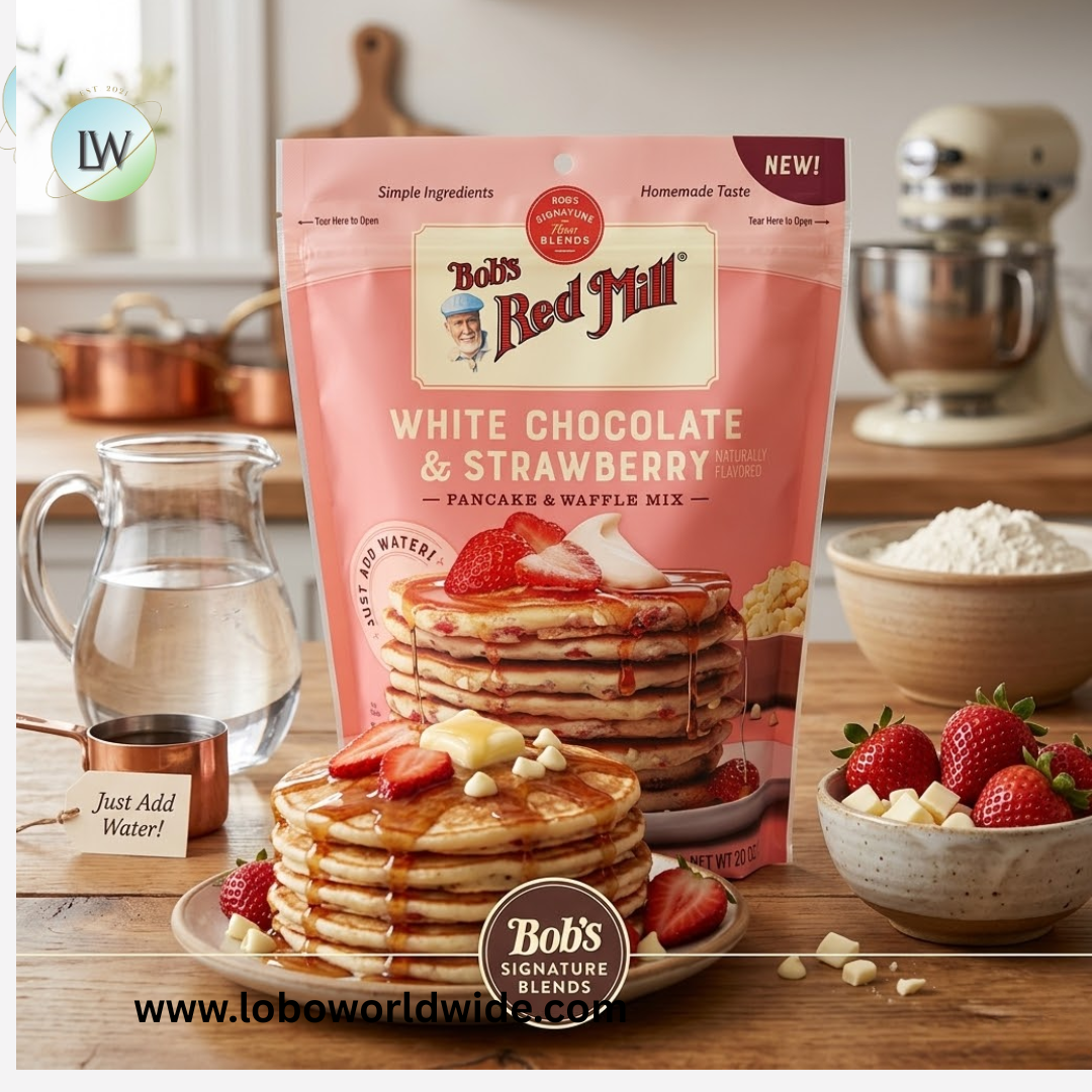 Bob's Red Mill, White Chocolate & Strawberry Pancake & Waffle Mix, 20 oz (567 g)
