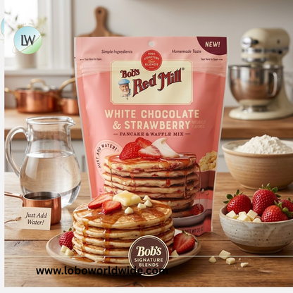 Bob's Red Mill, White Chocolate & Strawberry Pancake & Waffle Mix, 20 oz (567 g)