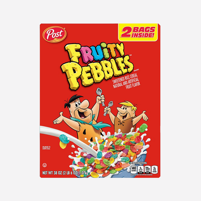 Post Fruity Pebbles Crispy Rice Cereal, 2 pk./19 oz.