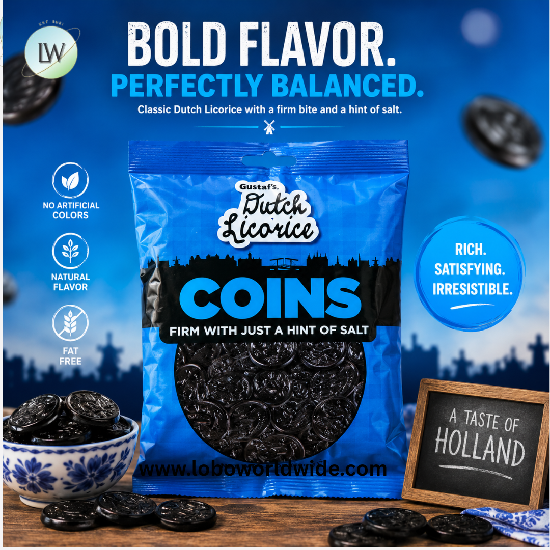 Gustaf's Licorice Coins 5.2oz Peg Bag - 12ct