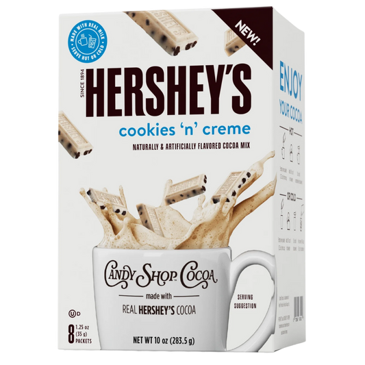 Candy Shop Cocoa Hershey's Cookies 'n' Creme Cocoa Mix | Hot Chocolate | 1.25 oz Packet (8 Count)