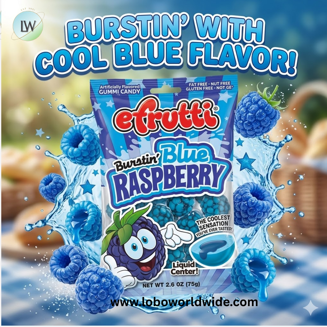 E.Frutti Burstin Blue Raspberry 4 Piece Peg Bags - 12ct