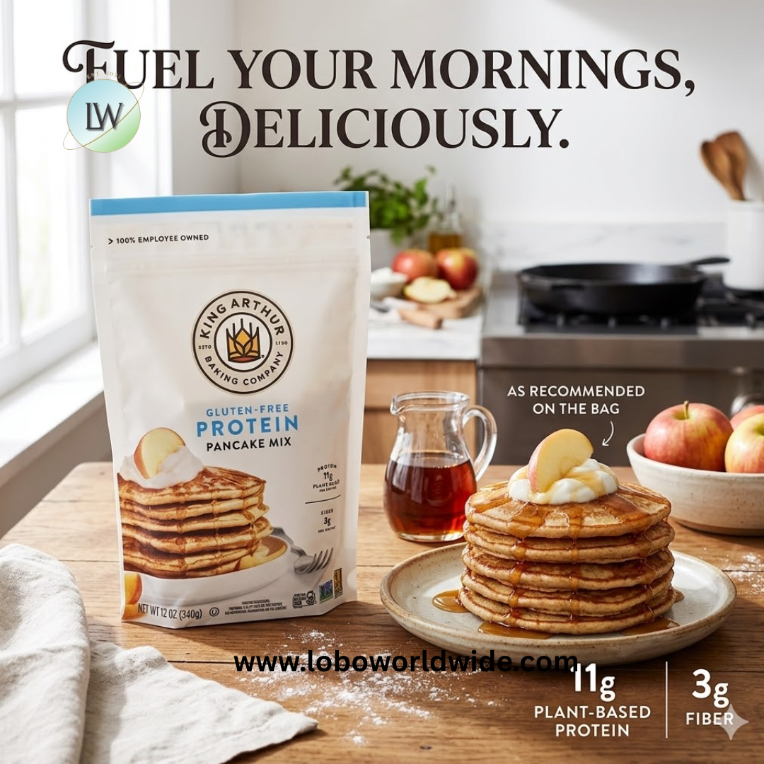 King Arthur Baking Company, Gluten-Free Protein Pancake Mix, 12 oz (340 g)
