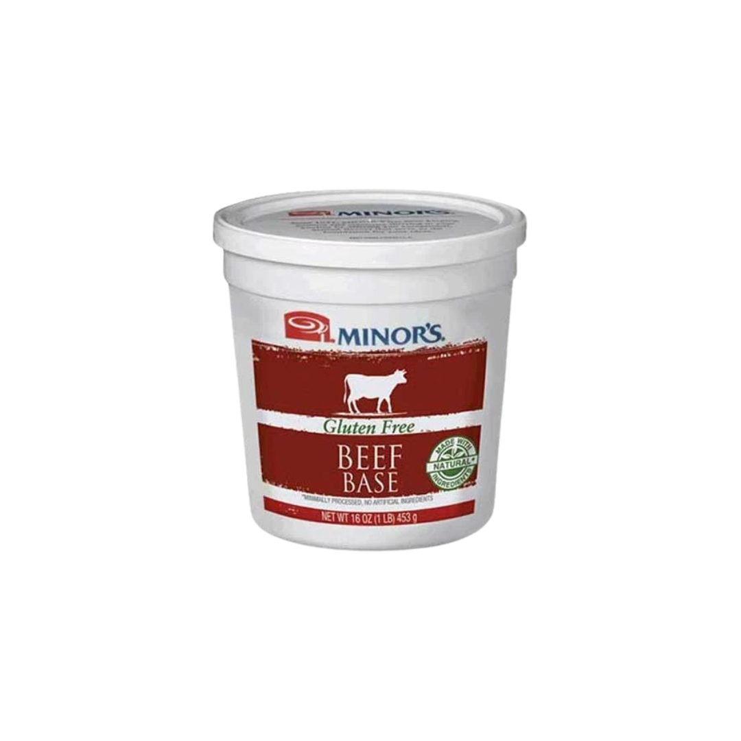 Minor's 1 lb. Gluten-Free All-Natural Beef Base - 6/Case