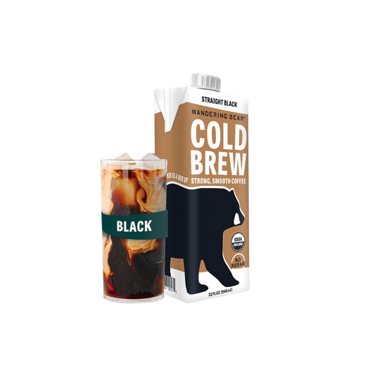 Wandering Bear Organic Straight Black Cold Brew Coffee 3:1 Concentrate 32 fl. oz.