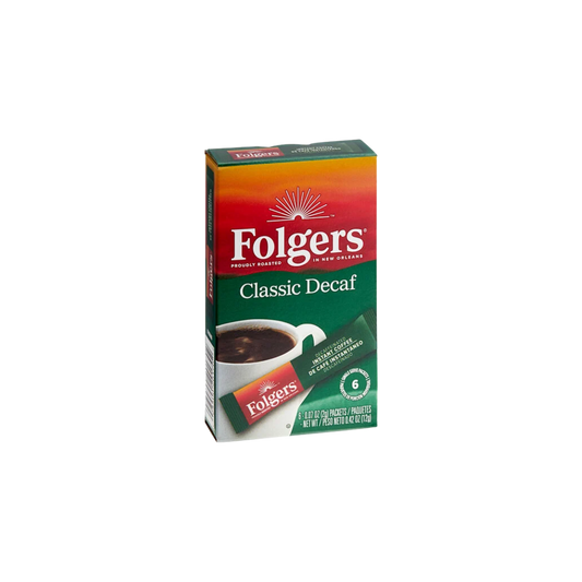 Folgers Classic Decaf Instant Coffee Packets - 72/Case