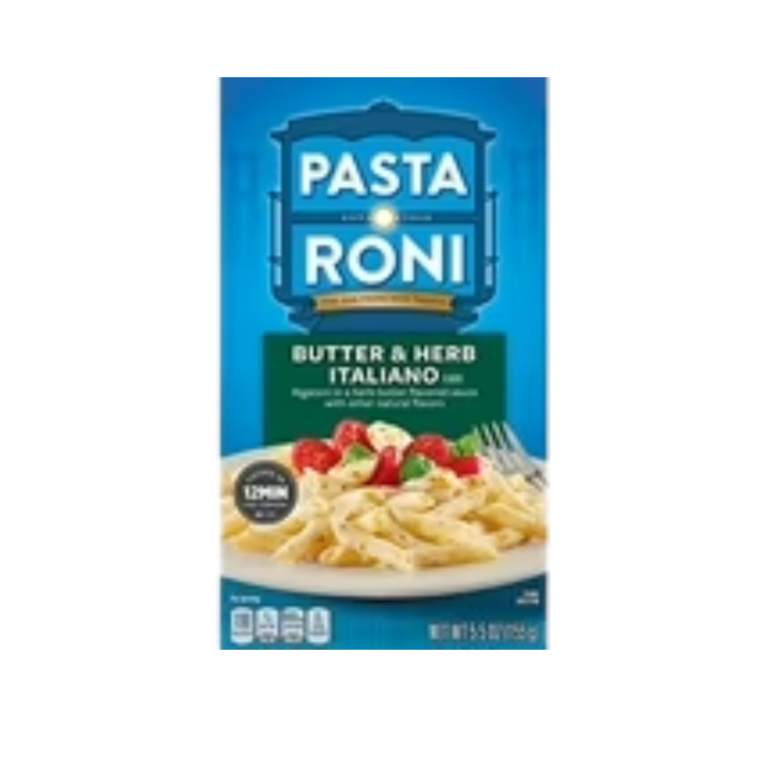 Pasta Roni Butter & Herb Italiano Rigatoni Mix (Pack of 12 Boxes)