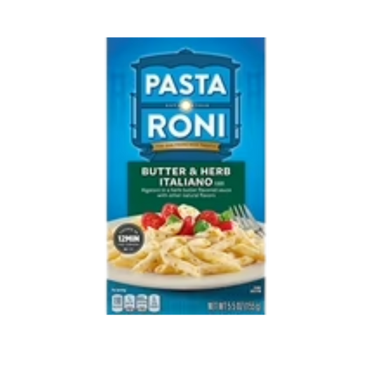 Pasta Roni Butter & Herb Italiano Rigatoni Mix (Pack of 12 Boxes)
