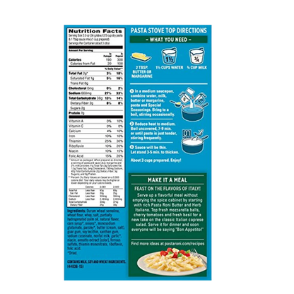 Pasta Roni Butter & Herb Italiano Rigatoni Mix (Pack of 12 Boxes)