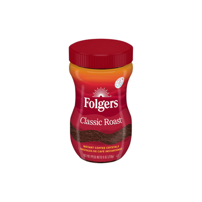 Folgers Classic Roast Instant Coffee (various cases)