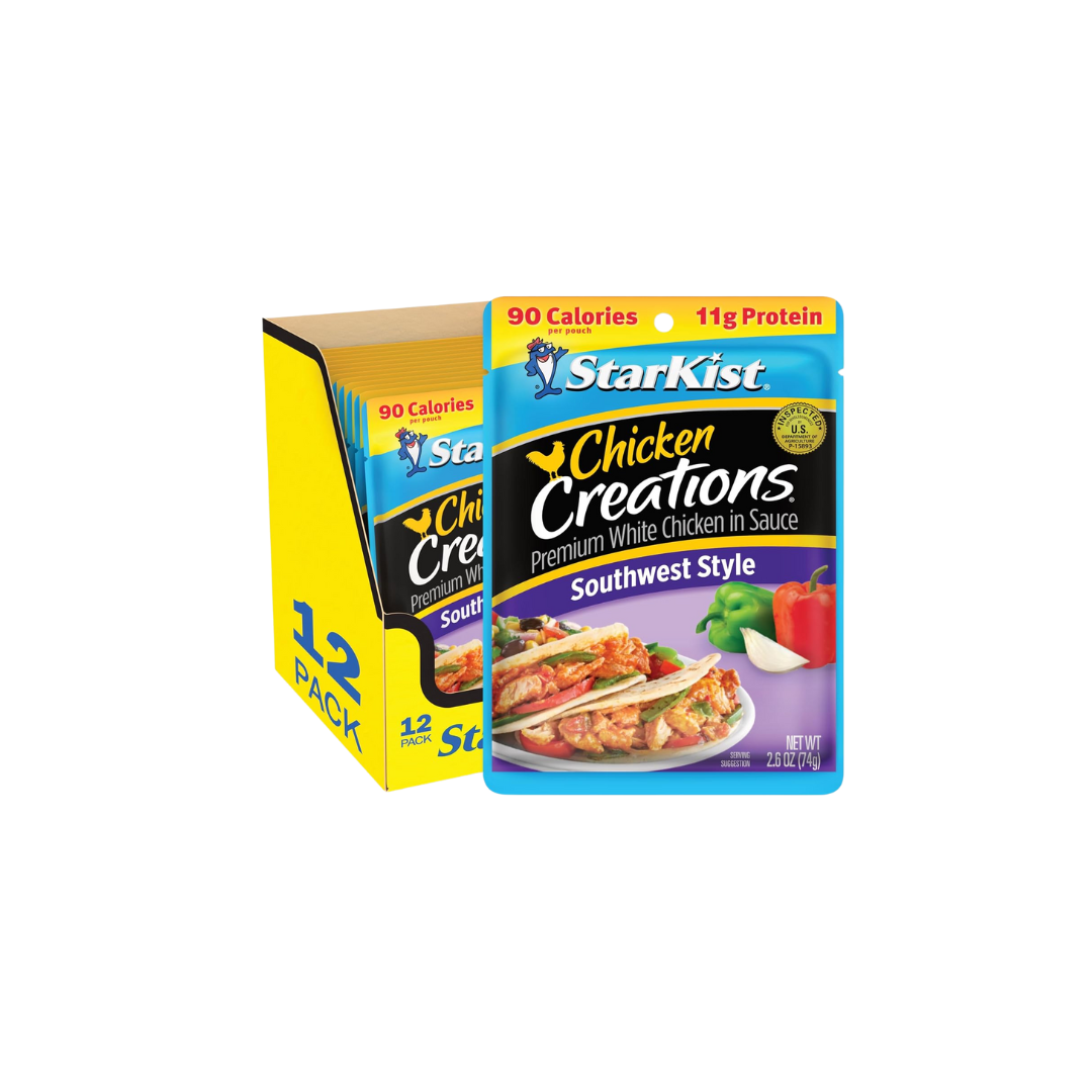 StarKist Chicken Creations, Southwest Style, 2.6 oz Pouch, Pack of 12