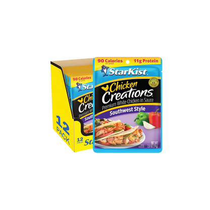 StarKist Chicken Creations, Southwest Style, 2.6 oz Pouch, Pack of 12