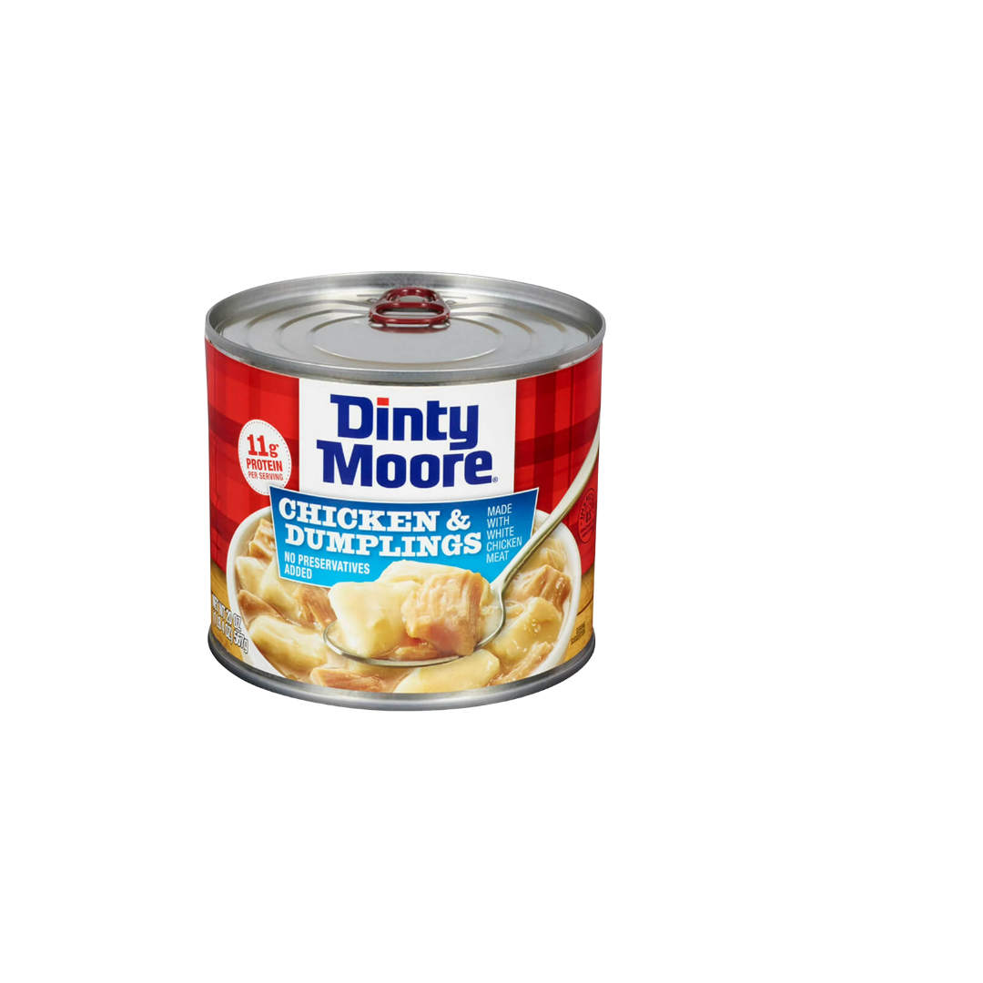 (8 pack) DINTY MOORE Chicken and Dumplings, Shelf Stable, 20 oz Steel Can