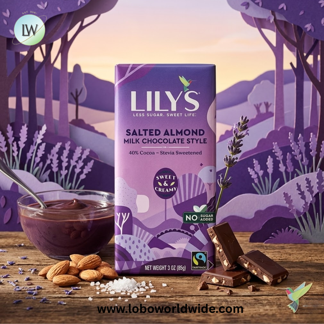 Lily's Sweets, 40% Cocoa Milk Chocolate Style, Salted Almond, 3 oz (85 g)