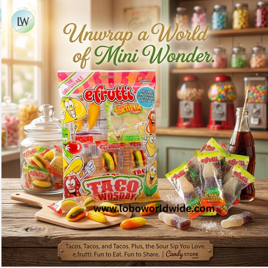 Efrutti Taco Twosday Gummi Candy Peg Bags - 12ct