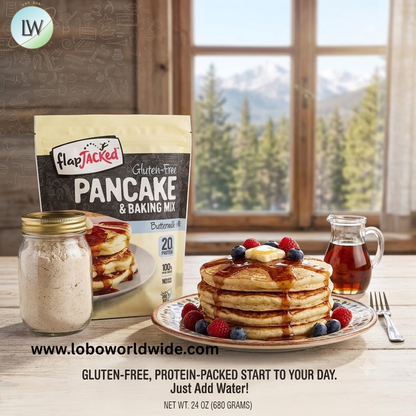 FlapJacked, Gluten-Free Pancake and Baking Mix, Buttermilk, 24 oz (680 g)