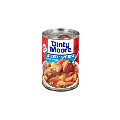 DINTY MOORE Beef Stew, 15 oz (12 Pack), Fully Cooked & Ready-To-Eat with Fresh Potatoes & Carrots, Gluten-Free, 10g Protein, No Preservatives, Perfect for Noodles, Biscuits & Hot Pies