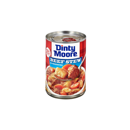 DINTY MOORE Beef Stew, 15 oz (12 Pack), Fully Cooked & Ready-To-Eat with Fresh Potatoes & Carrots, Gluten-Free, 10g Protein, No Preservatives, Perfect for Noodles, Biscuits & Hot Pies