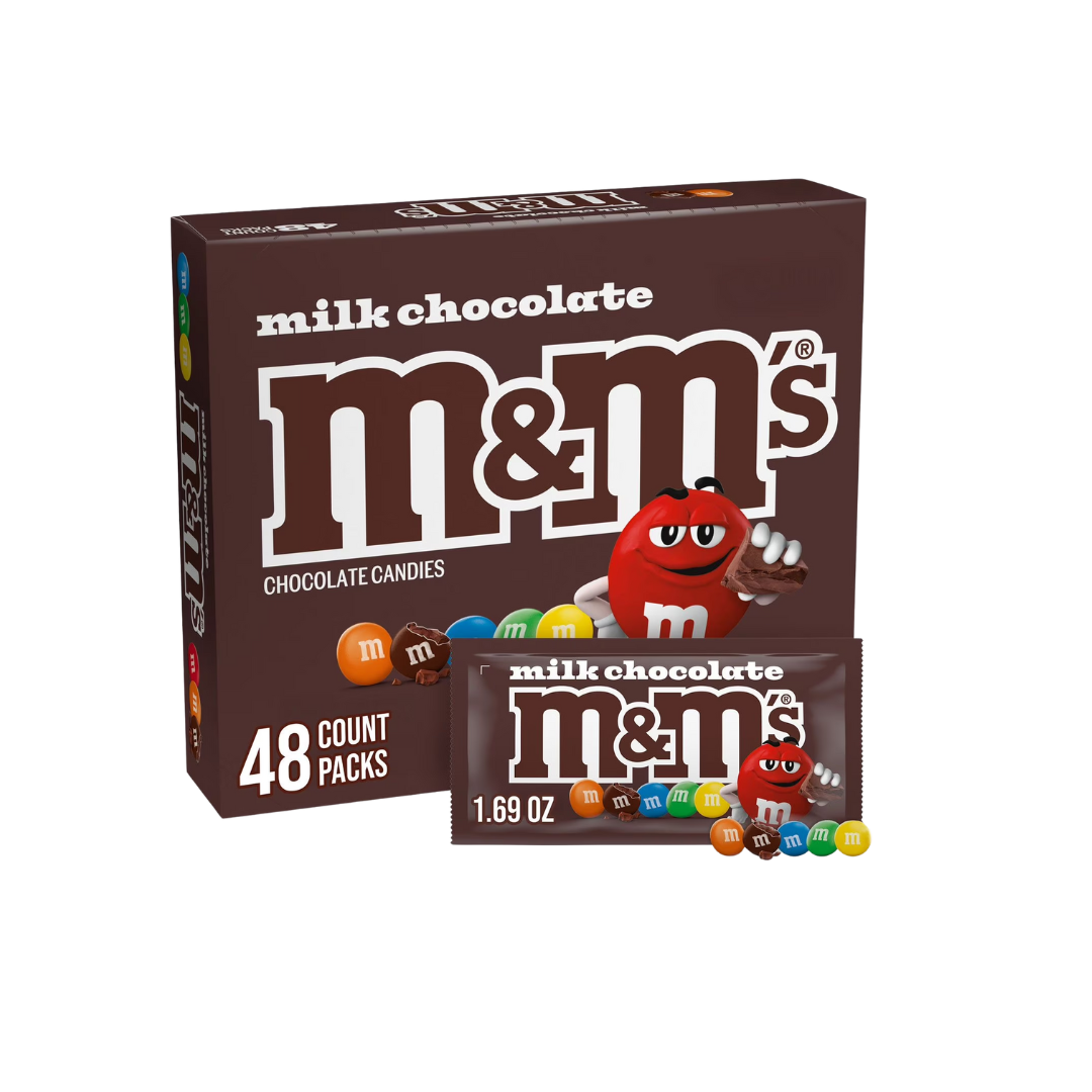 M&M's Full Size Chocolate Candy, Milk Chocolate, 48 ct./1.69 oz.