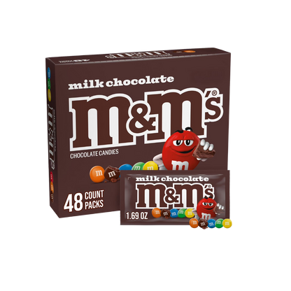 M&M's Full Size Chocolate Candy, Milk Chocolate, 48 ct./1.69 oz.