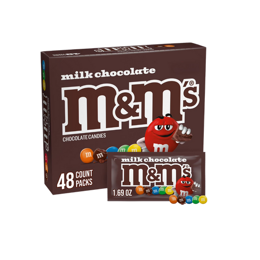 M&M's Full Size Chocolate Candy, Milk Chocolate, 48 ct./1.69 oz.