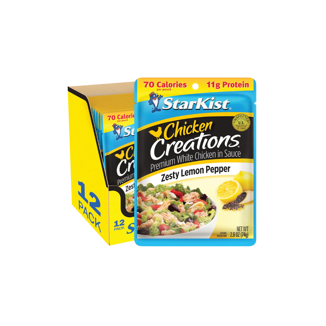 StarKist Chicken Creation Zesty Lemon Pepper, Single Serve Pouch, 2.6 oz