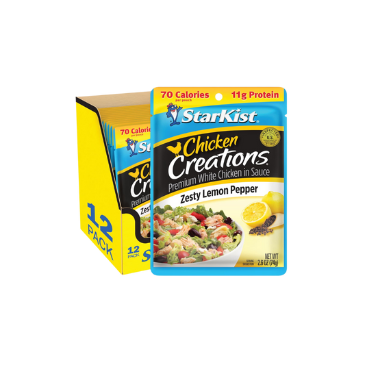 StarKist Chicken Creation Zesty Lemon Pepper, Single Serve Pouch, 2.6 oz