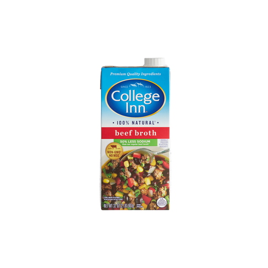 College Inn 32 oz. Less Sodium Beef Broth - 12/Case