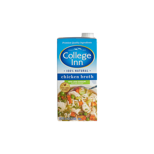 College Inn 32 oz. Less Sodium Chicken Broth - 12/Case