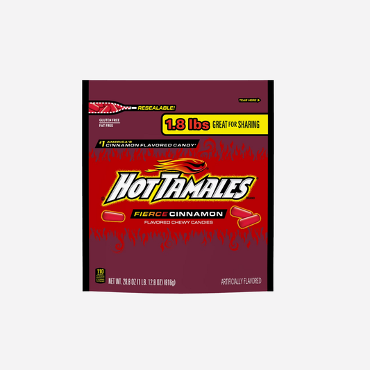Hot Tamales Fierce Cinnamon Chewy Candy, 28.8 ounce Stand Up Bag, 1 count