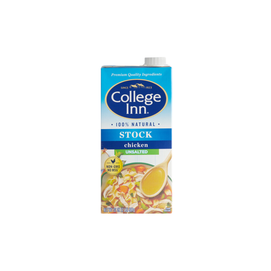 College Inn 32 oz. Unsalted Chicken Stock - 12/Case