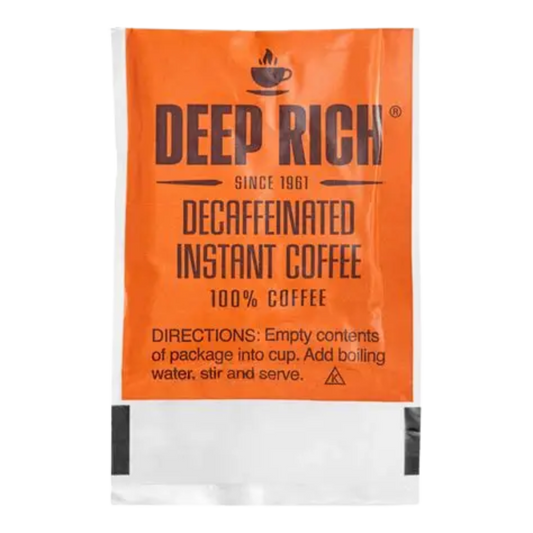 "Ellis 100-Count Freeze Dried Instant Decaf Coffee Packet - 6/Case "