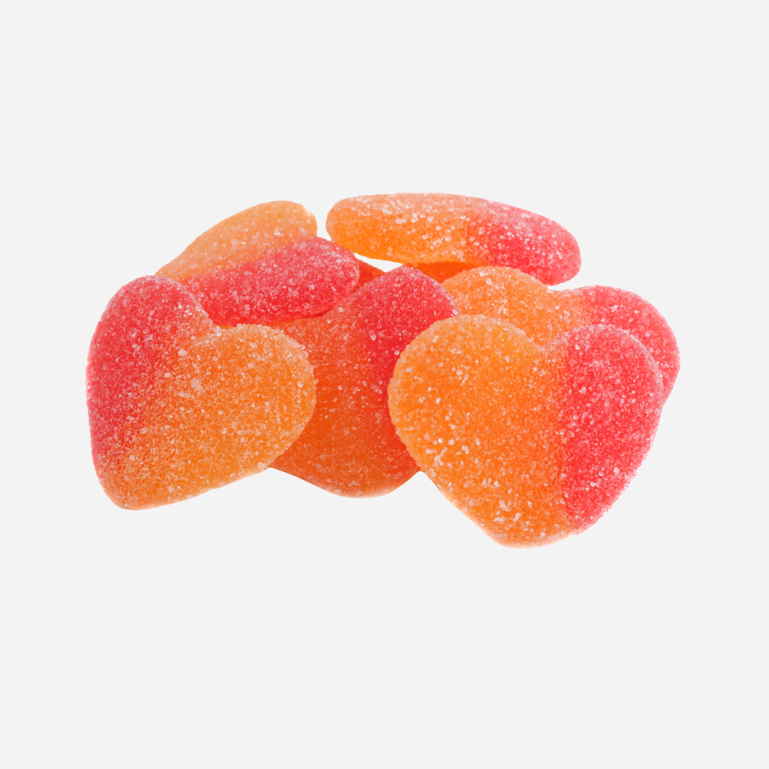 Peach Gummy Hearts - 1lb.