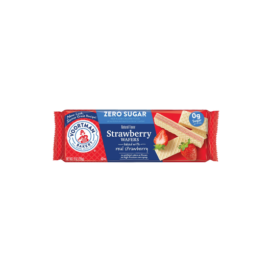 Voortman Sugar Free Strawberry Wafer, 9 Ounce -- 12 per case