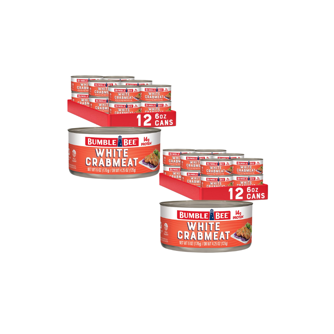 Bumble Bee White Crabmeat, 6 oz - 12 Count (Pack of 2)
