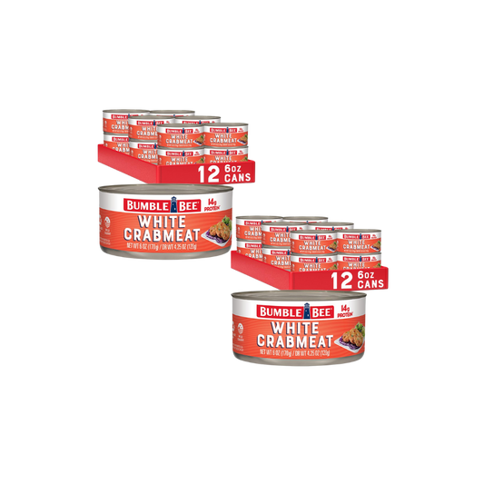 Bumble Bee White Crabmeat, 6 oz - 12 Count (Pack of 2)