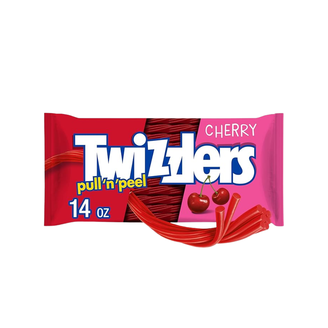 TWIZZLERS PULL 'N' PEEL Cherry Flavored Licorice Style, Chewy Candy Bag, 14 oz