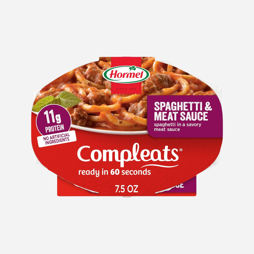 HORMEL COMPLEATS Spaghetti & Meat Sauce Microwave Tray, 7.5 oz. (7 Pack)